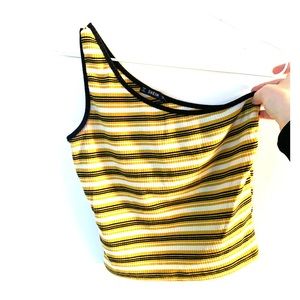 One shoulder striped tank *retro vibes*